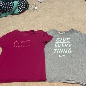 Nike t shirts both in size kids large, barley worn